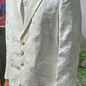 White Embroidery Design Suit