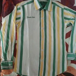 Yellow N Green Line Shirt