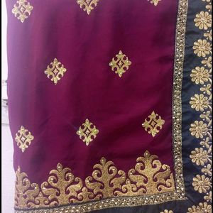 Heavy Wedding Saree With Blouse