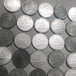 Rare 5 rupee Coins 25 Pcs