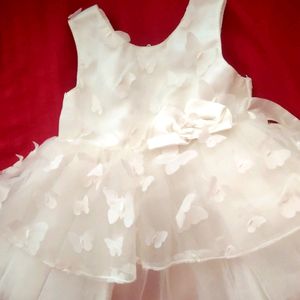 White Frill Lave Frock