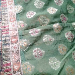 Grand Rich Modern Designer Green Saree