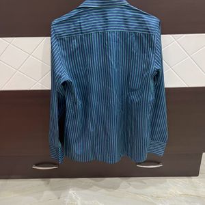 Blue Striped Full Sleeves Shirt