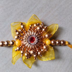 2 set Jaipuri floral Design Rakhi and lumba