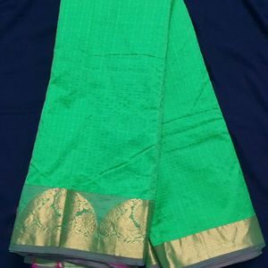 Kancheewaram Green Pure Silk Saree