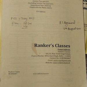 Commerce And Accountancy Rankers Notes