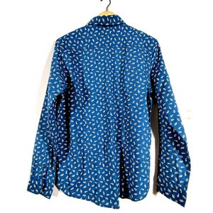 Blue Floral Print Shirt (Men's)