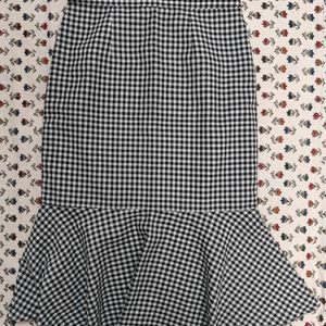 Black/White Checkered Skirt