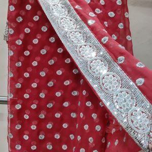 Full Embroidery Work Saree