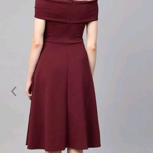 Anthena Burgundy Dress