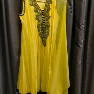 Yellow Floor Length Gown