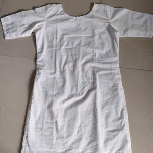 Plain White Kurti