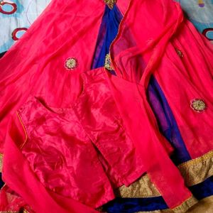 Rani Pink Lehenga For 14 To 15 Year Old Girls