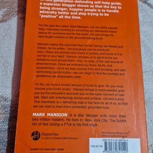 The Subtle Art Of Not Giving A F*ck Mark Manson