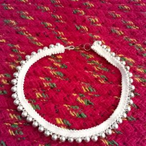 Silver Beads Choker Necklace