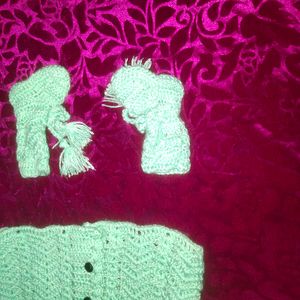 Kids Boys Winter Wool Set Handmade Crochet