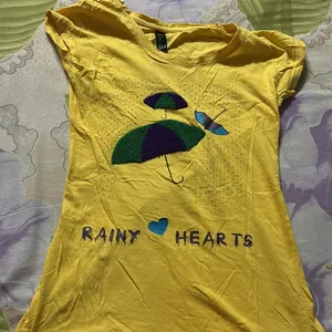 Rainy Heart Yellow Top