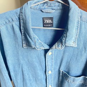 Zara Denim Casual Shirt