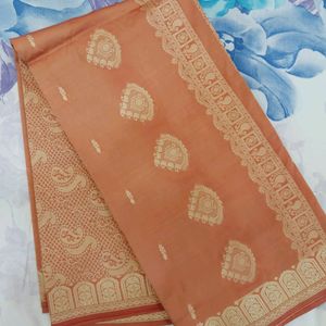 Peach Color Kanchipuram Saree *PRICE DROP*