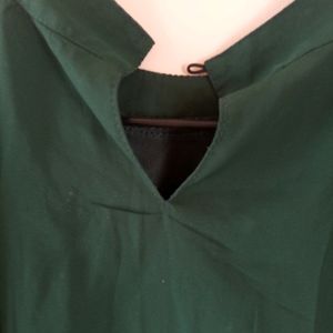 Green Full Balloon Sleeves Top