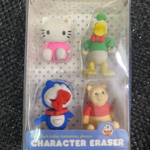 Set Of 4 Cartoon Eraser Box -4 In Each Pack