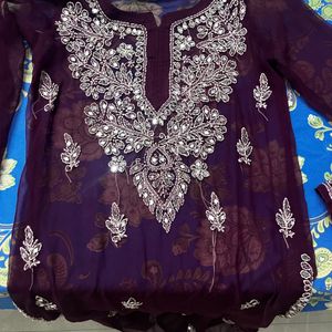 Chikankari Kurti With Inner