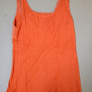 Fresh Orange Sleeveless Top Women