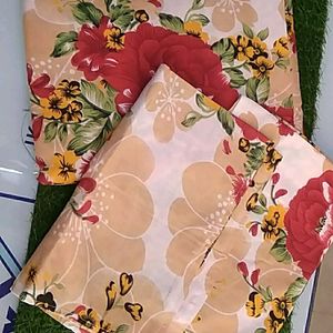 💥Tc Cotton Double Bedsheet With 2 Pillow Cover