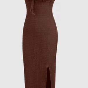 Bodycon Dress, Textured,Side Slit