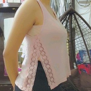 H&M Dividend Pink Cut Top