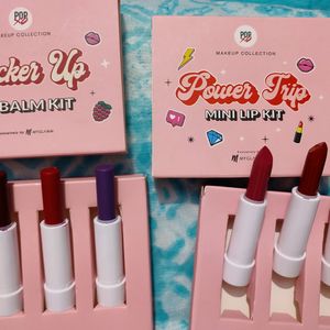 Combo Of Pucker Up Lipbalm& PowerTrip Mini Lip Kit