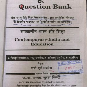 B.Ed.Question Bank Of Contemporary India