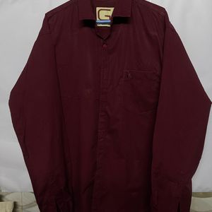 WoodNWoods Maroon Cotton Shirt