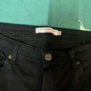 High Waisted Black Wide Leg Jeans