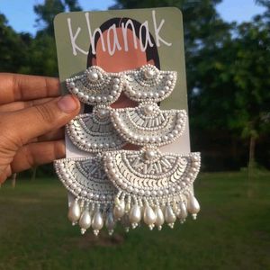 Trendy White Earrings