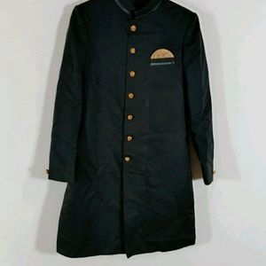 Black Plain Ethnic  Sherwani (Men)