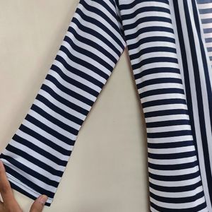 Women's Striped Long Shrug