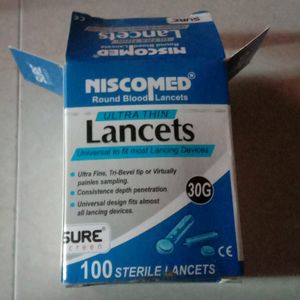 NJSCOMED Round Blood steriled Thinner Lancets Pack Of 100 - For Blood Glucose Monitoring System