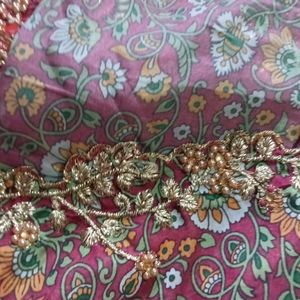 Kalamkari Organza Cut Work Dupatta