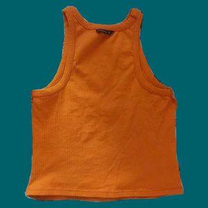 Orange Halter Neck Top