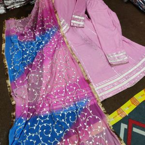 AC 654 Embroided Dupatta Suit