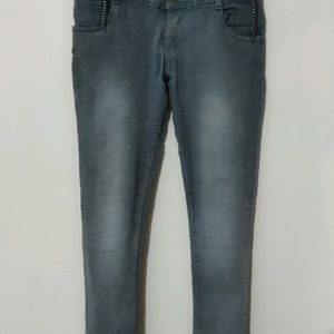 Grey Skinny Jeans For Womens