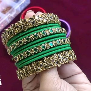 Big Combo set of Handcrafted Silk Thread Bangles