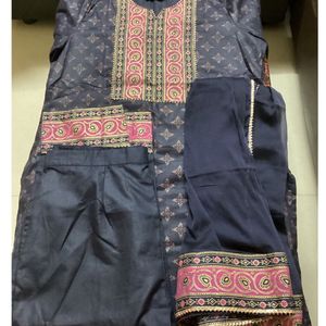 Navy Blue Kurta Set