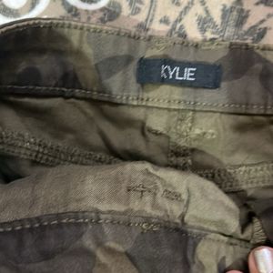 Women Olive Camouflage Skirt By KYLIE