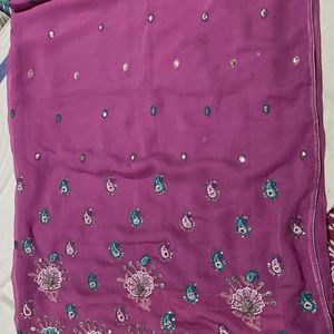 Pink Shining Saree