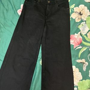 High Waisted Black Wide Leg Jeans