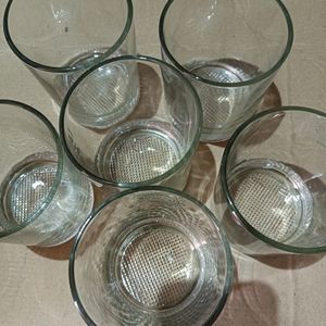 Set Of 6 Glasses Used For Cold Drink, Water, Wine