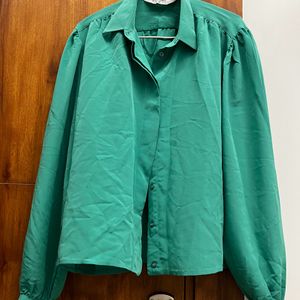 Green Satin Shirt