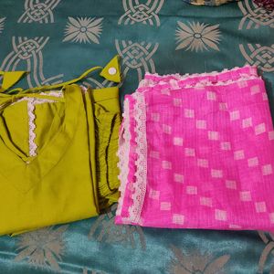 kurta, pant, duppata